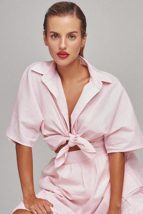 CAMISA LISTRADA ROSA